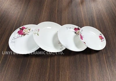 Assiette à dîner en céramique imprimée par décalcomanie